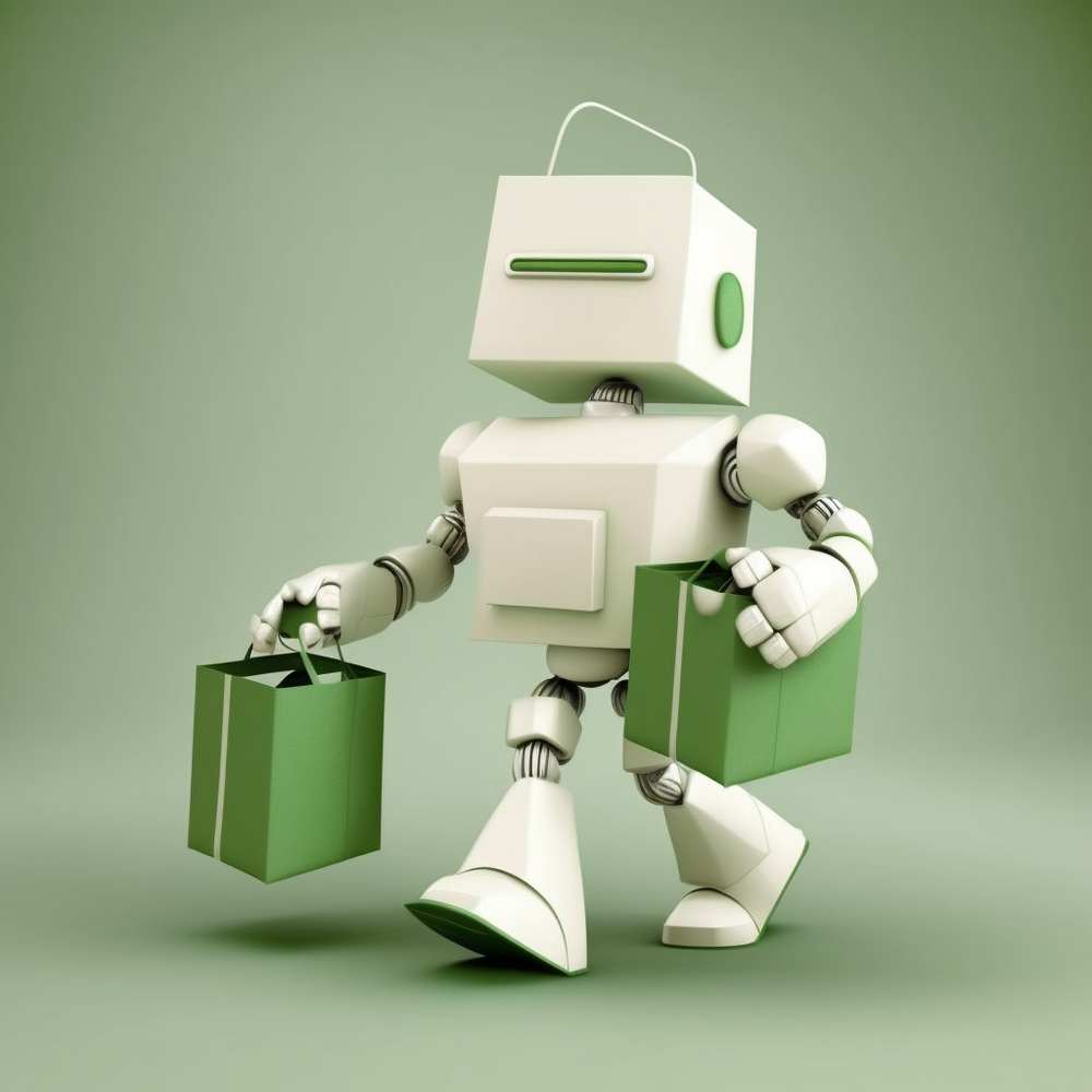 happy_robot_with_shopping_bags_walking_fast_green_an_5372ae35-6c58-4187-a2ad-274f4310a07f