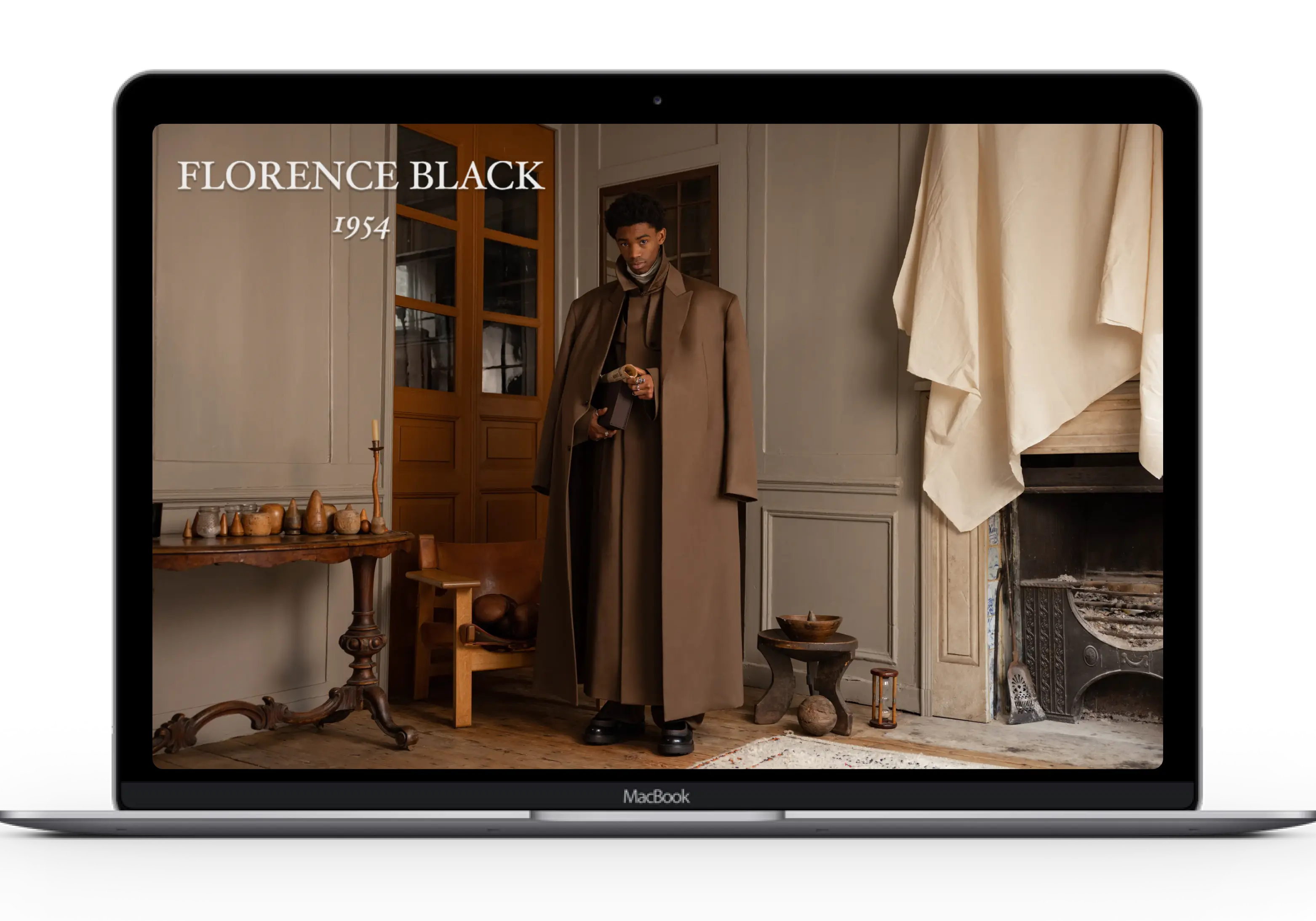 Florence Black on laptop